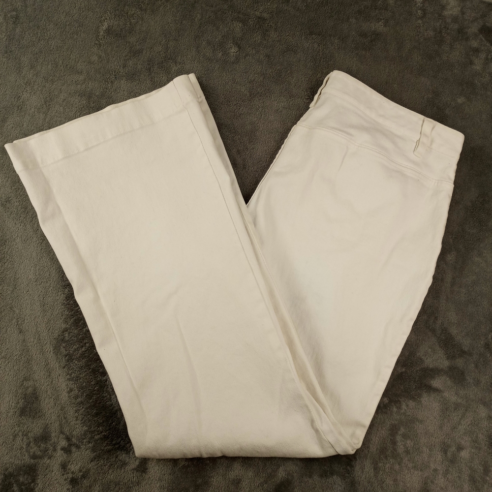 Ralph Lauren Women's Classic White Wild Leg Dress Pants Size 12